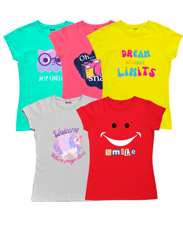 Girls T-Shirt (Pack of 5)