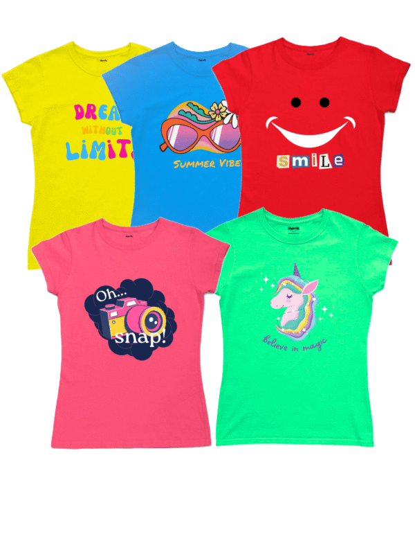 Girls T-Shirt (Pack of 5)